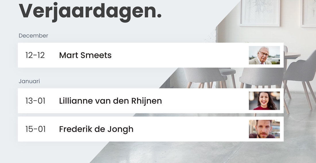 App Koppeling Verjaardagen Google Calendar Butlertv Narrowcasting